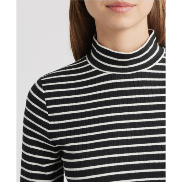 Macy's On 34TH Women's Mock Neck Elbow-Sleeve Top Sz Sm - Picture 6 of 13